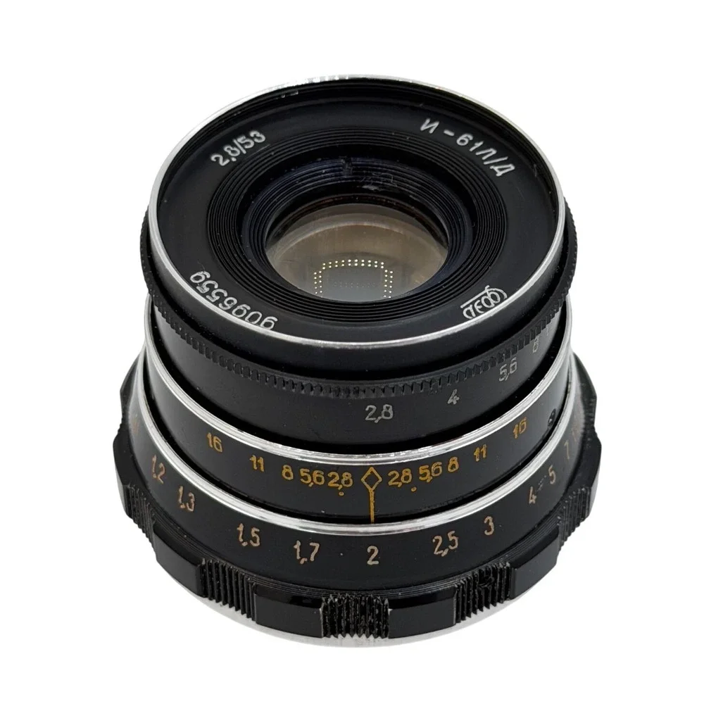 Industar-61 L/D 53mm f/2.8 Vintage Soviet M39 Rangefinder Lens Black 9096559